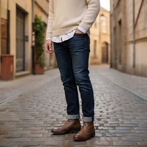 MOMA Leather Wingtip Boots Brown EU40/US7